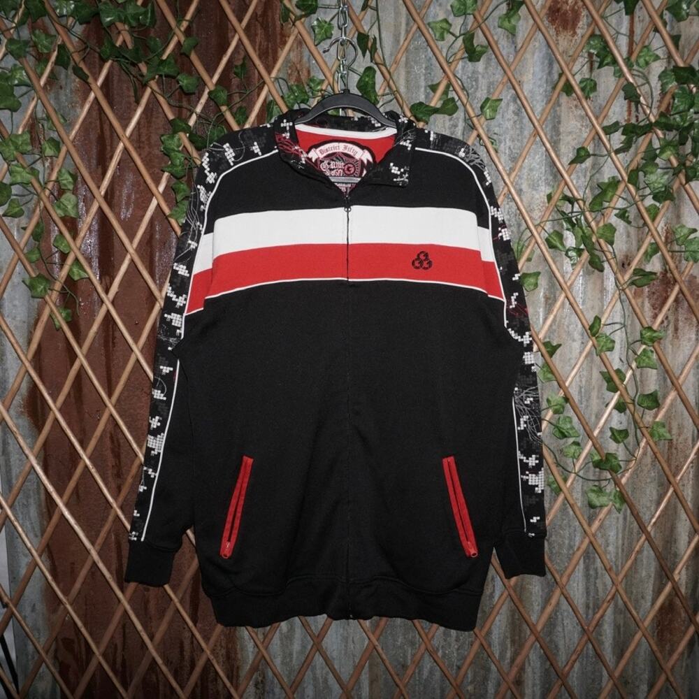 Large-Vintage Y2K G-UNIT 50 cent zip up hiphop track jacket